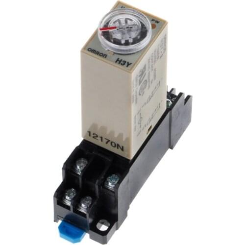 AC 220V H3Y-2 Power On Time Delay Relay Solid State Timer 1.0~30 Min Socket Base WXTC