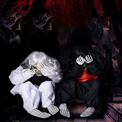 Crying Ghost Halloween Decoration Bar KTV Tricky Props Secret Room Lunatic Asylum Female Ghost Will Shake Girl Ghost
