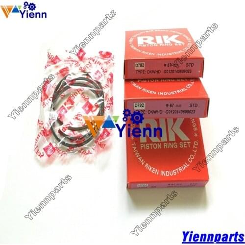 D782 Piston Ring 1E051-21110 16853-21050 For Kubota B7410 Tractor D782 Diesel engine spare parts