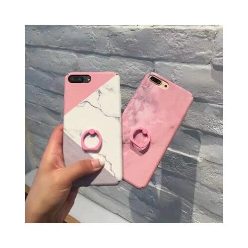 Luxury Diamond Marble Glitter Cute Animal Phone Cases for iPhone X XR XS MAX 7 8 6s Plus holder Ring Silicone Cover