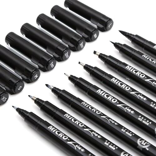 Hand Lettering Pens Drawing Line Calligraphy brush Pen Waterproof Pigment Sketch Markers For Design Art supplies Supplie manga