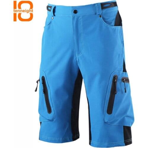 TENNEIGH Summer Mens Cycling Shorts breathable Loose outdoor sports MTB bicycle shorts men off-road running hiking short