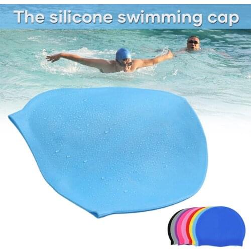 Comfortable Non-Slip Silicone Swimming Cap Bathing Cap to Keep Your Hair Dry For Swimming Beach EDF