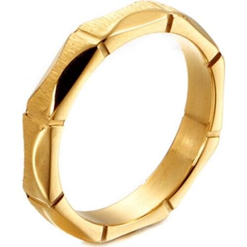 4mm vintage antique wedding band rings for women men handmade gold filled stainless steel costume jewelry anniversary gift