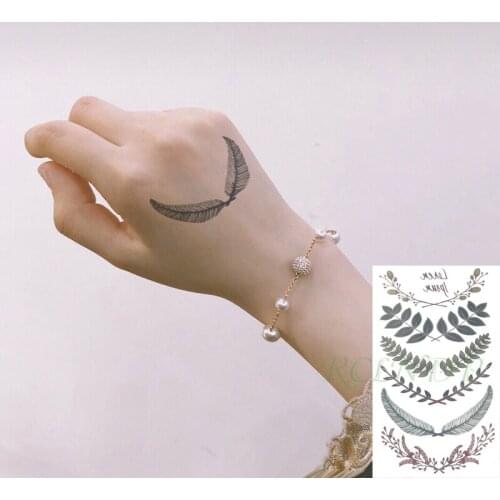 Waterproof Temporary Tattoo Sticker Leaf Flower Plant Flash Tatoo Fake Tatto Hand Arm Neck Body Body Art for Woman Men