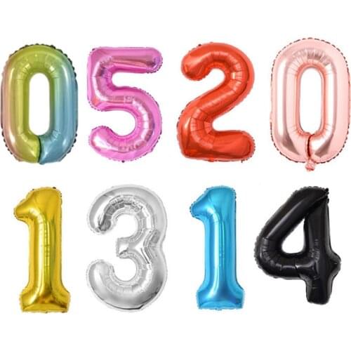 Birthday balloon 40 inch digital shape balloon wedding anniversary festival childrens toy party decoration balloon wholesale