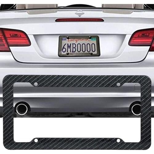 1pc Car Carbon Fiber Style License Plate Frames Front Nissan Car Universal Rear Accessori & Honda For Toyota A6G8