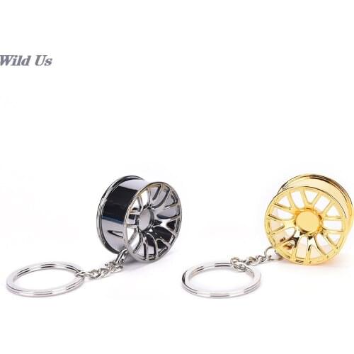 1Pc Auto Tire Rims Key Chain Auto Parts Keychain Automotive Wheel Hub Keychain Autoparts Key Ring Car Key Chain