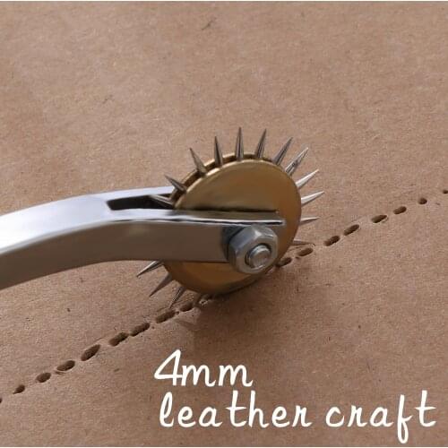 New 1X Stainless Steel Leather Paper Overstitch Wheel Gear Roulette Spacer Sewing Tool Scriber