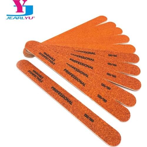 New 10 Pcs Professional Wooden Nail Files High Quality Brown Embout Ponceuse Ongle 120/180 Strong Thick Emery Board Nail File