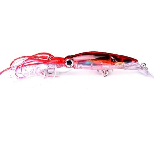 14cm / 40g Fishing Lures 6 Types Bionic Baits Artificial Hard Squid Skirts Octopus Trolling Baits With Hook Rig Fishing Tackle