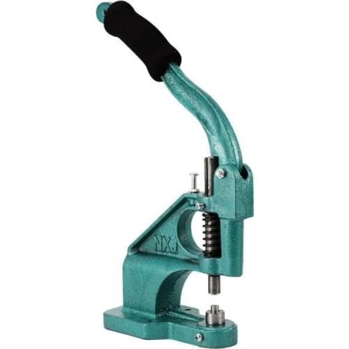 Handle Button Punching Eyelets Machine 6/10/12mm Molds 1500pcs Buttonholes Manual Buttonhole Machine Kit Press Button Machine