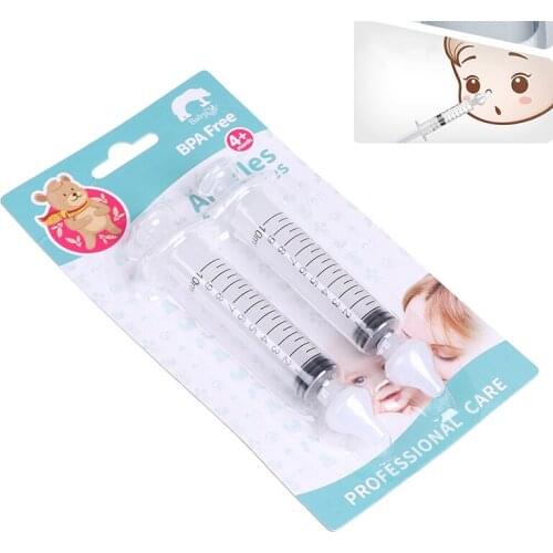 2pcs 10ml Baby Care Nose Cleaner Needle Tube Infant Clean Rhinitis Nasal Washer