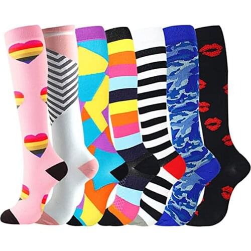 7PC Unisex Elastic Outdoor Compression Magic Stockings Women Breathable Nylon Fitness Sport camping Soccer Stocking Protect Feet