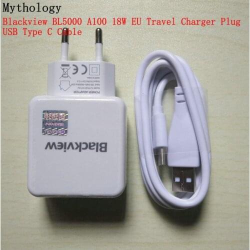 AVY Power Adapter for Original Blackview BL5000 A100 Tab 9 Tab 10 Type C USB Cable EU Travel Charger Plug 5V 7V 9V 12V 1.5A