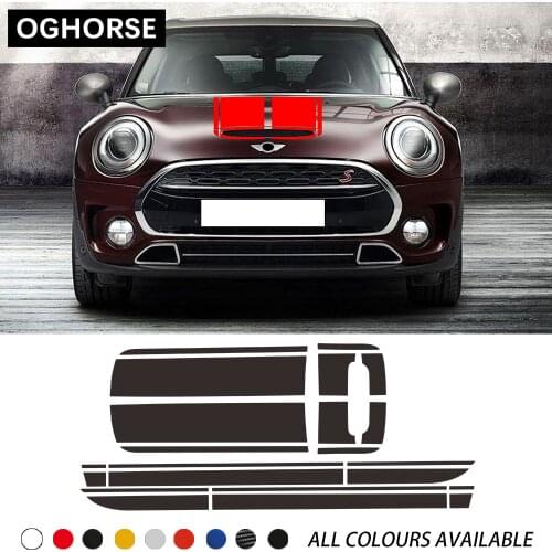 Car Door Side Stripes Sticker Hood Engine Cover Trunk Rear Body Kit Decal For MINI Cooper Clubman F54 One 2015-2019 Accessories