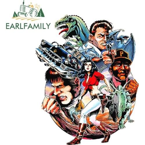 EARLFAMILY 13cm x 10.2cm for Cadillacs and Dinosaurs Arcade Poster Car Sticker Bumper Laptop Assessoires Waterproof Decoration