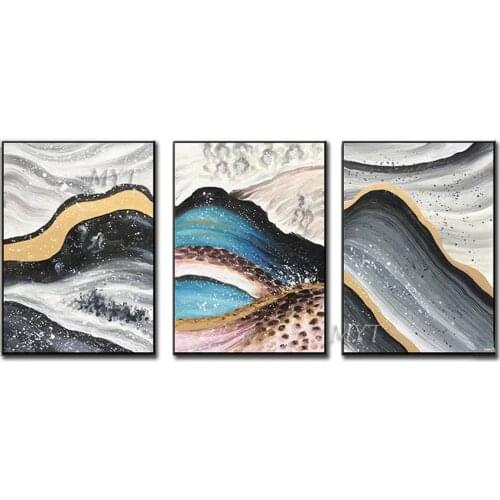 Mountains And Rivers Abstract Oil Painting Wall Art Home Decor Picture Modern Oil Painting On Canvas Wedding Decoration Unframe