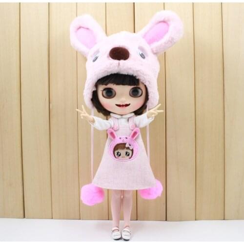 ICY DBS Blyth doll licca cute clothes pink dog set bear suit bag stocking hat lovely