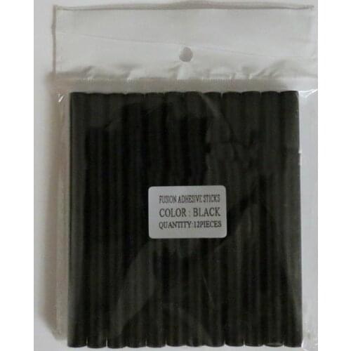 BLACK COLOR 12 x keratin glue sticks for hair extensions+FREE SHIPPING