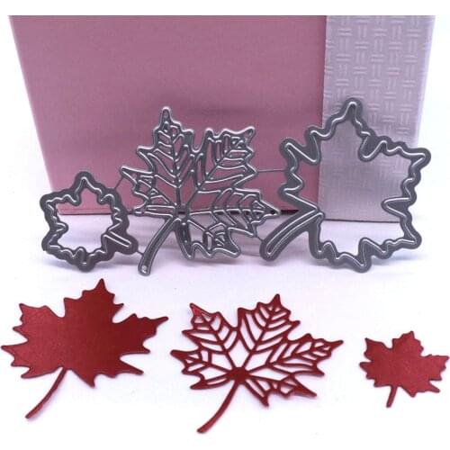 Maple Leaves Metal Cutting Dies Scrapbooking Embossing Folders for Card Making Craft Stencil Hobby Punching Stencil