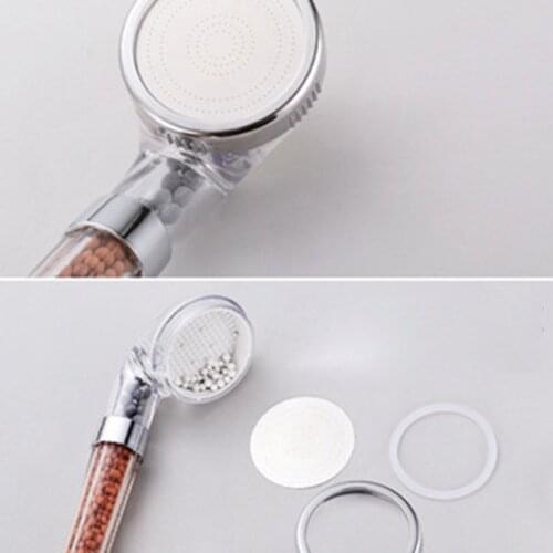 Water Therapy Bath Shower Head Saving Rainfall High Pressure Bathroom Anion Ball Filter Head Nozzle Soften Shower