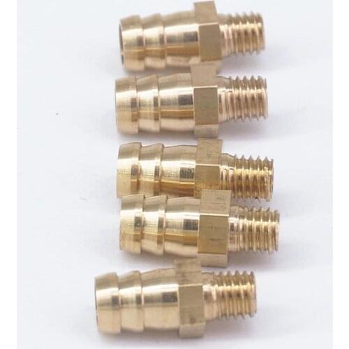 LOT 5 Hose Barb I/D 6mm x M5 Metric Male Thread Brass coupler Splicer Connector fitting for Fuel Gas Water