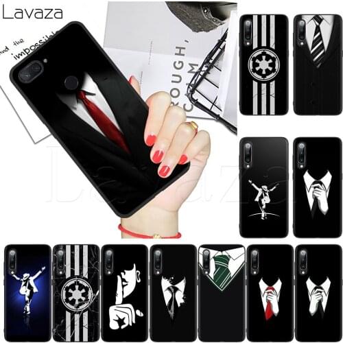 Lavaza Man Suit Shirt Tie Soft Case for Xiaomi MI MAX 2S 3 6 8 9T CC9E SE A1 A2 A3 F1 Note 10 Pro Lite