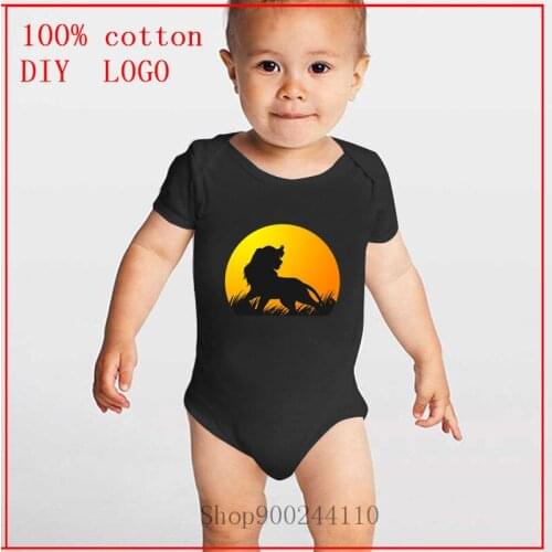0-24M Infant Newborn The lion sunset Lion King Baby Bodysuit Girls Boys Short Sleeve Print Romper Jumpsuit Outfit Clothes Summer