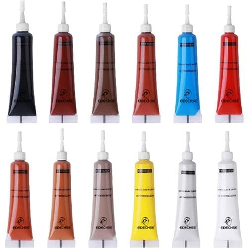 PU Vinyl Car Leather paint kit natural resin car seat/wheel leather repair tool for bag sofa shoes color renew or changing 20ml