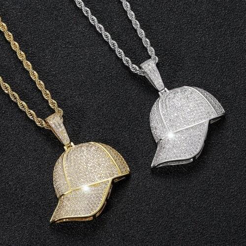 New Baseball Cap Hip Hop Pendant Trendy Brand Mens and Womens Duck Tongue Hat Zircon Hip Hop Jewelry
