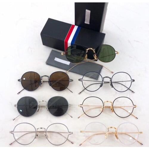 New York Brand Thom Eyeglasses Frame Men Women Round Sunglasses TBX915 Myopia Optical Classical Glasses Frame for