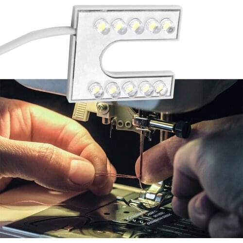 EU Plug Working Gooseneck LED Light Flexible Gooseneck With Magnetic Base For Sewing Machine 110-265V