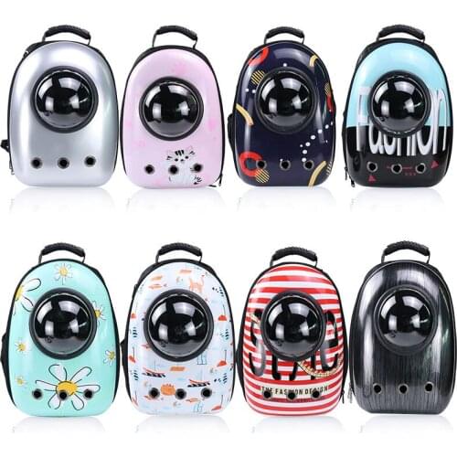 Pet supplies new tide capsule pet backpack out portable cat dog backpack backpack breathable transparent