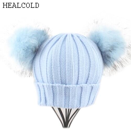 Girls boys caps and hats children knitted cotton skullies beanies kid pompones colores hat cap
