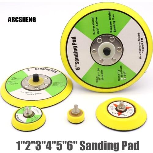1-6 inch Polishing Sander Backer Plate Napping Hook Loop Sanding Disc Pad Best Quality FivePears