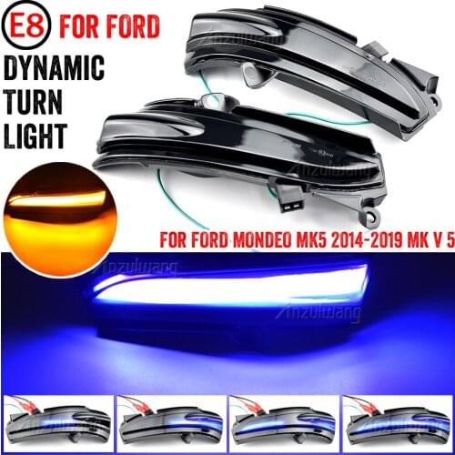 2pcs Flowing Turn Signal Light LED Side Wing Rearview Mirror Dynamic Indicator Blinker For Ford Mondeo MK5 2014-2019 MK V 5