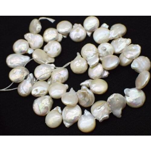 Loose beads white drop 15-20mm freshwater pearl 14" for DIY jewelry making FPPJ wholesale beads nature