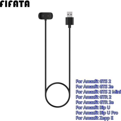 FIFATA 1m USB Charging Cable Smart Watch Chargers For Xiaomi Amazfit GTS 2 Mini/GTR 2/2e/Bip U Pro/Zepp E Magnetic Charging Dock