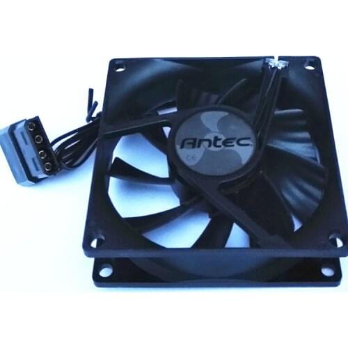 New 8cm 8025 Power Supply for PC Case Fan 2-Wire Hydraulic Large molex 4D 12V 0.07a 9-Leaf cooling fan