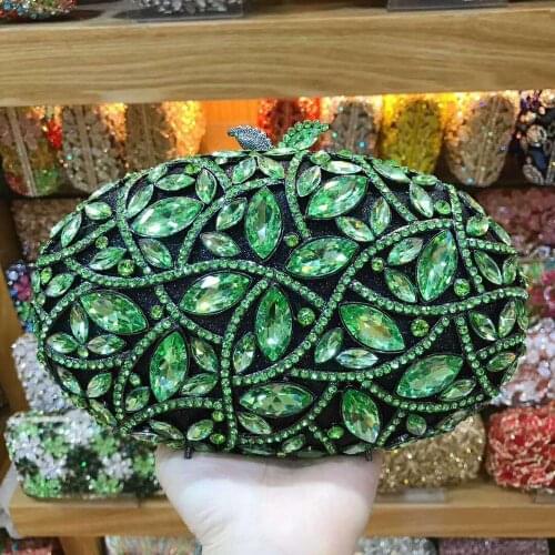 XIYUAN 2019 Luxury green gold diamond Handbags Women Bags Designer Crossbody Bags Handbag Purse Sling Shoulder bag for Bridal