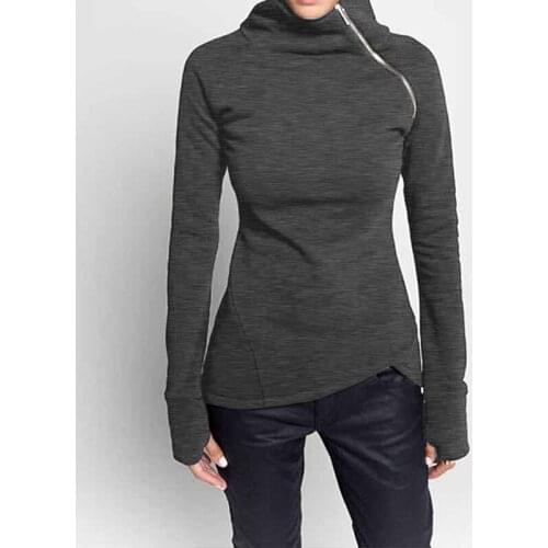 Woman Sweater Long Sleeve Women Sweaters Autumn Winter Short Zipper Turtleneck Sweater Pullovers Women Knitted Jacket