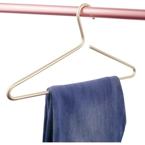 42cm 10 pcs/lot Household Solid Aluminum Alloy Clothes Hangers Metal Suit Hanger Simple Style Bold Thickened Coat Rack