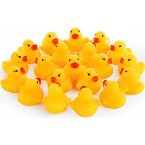 10pcs/lot Cute Baby Kids Squeaky Rubber Ducks Bath Bathe Room Water Fun Game Playing Newborn Boys Girls Toys Kids Children Gifts