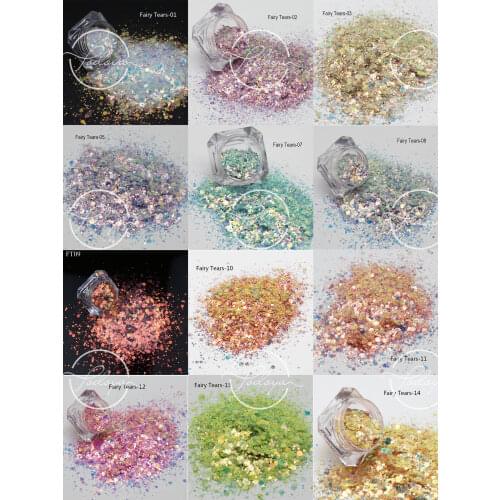 50 Glitter 1 Bag Holographic Hexagon Confetti in Various Sizes | Iridescent Glitter for Nail Art * polyester* Festival Face