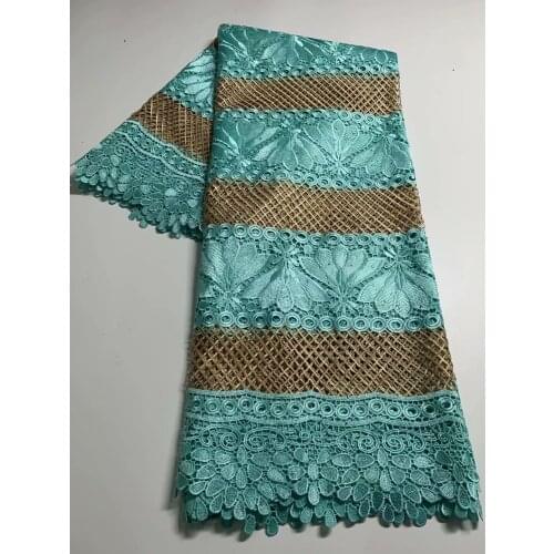 African Cord Lace For Party Cotton Guipure Lace Fabric With Stones 2021 High Quality Nigerian Lace Fabric Sewing Material 5yards