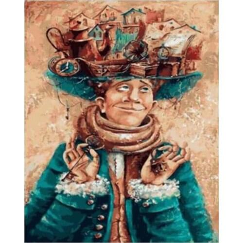 New 2021 5D DIY Diamond Painting Cartoon "Woman Magic Hat"Mengmeng Handmade Hobby Living Room Decoration Child Gift FC544