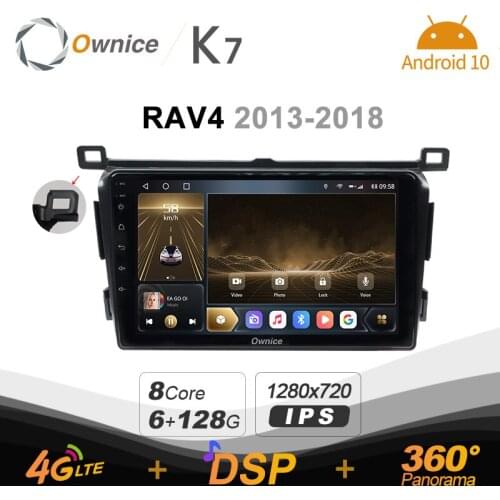 Ownice K7 2din Car Radio Android 10.0 Multimedia Video Player for Toyota RAV4 2013-2018 Auto Audio GPS Navigation 8 Core 5G WiFi