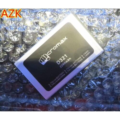 AZK 100% New 2200mah Replacement D321 Battery for Micromax D321 Bolt d321 A069 Phone battery High quality + tracking code