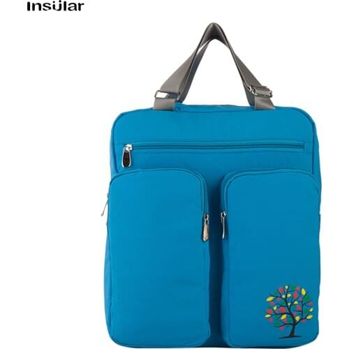Insular Mummy Backpack Large Baby Diaper Bag Portable Storage Bag with Stroller Bag Changing Mat Bag for Maternal Child Supplies